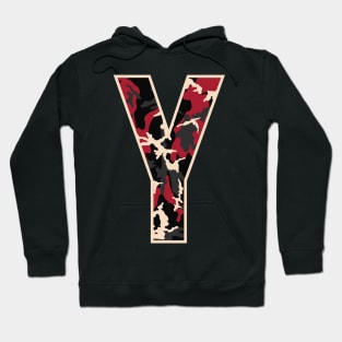 Initial Capital Letter Y Camo Alphabet Gift Women Men Hoodie